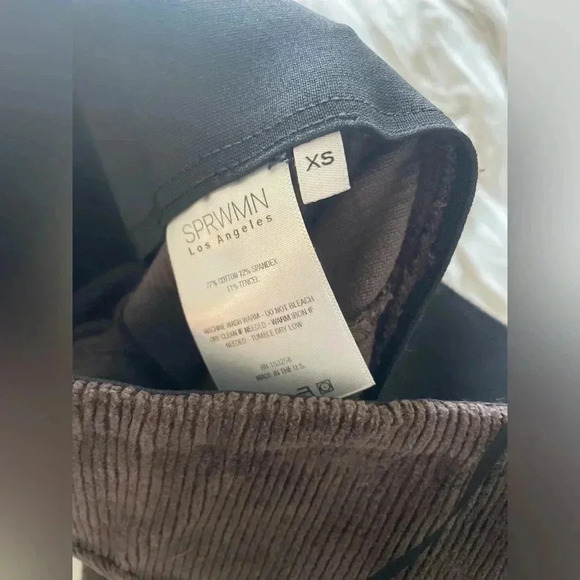 SPRWMN brown corduroy Crop flare - Picture 5 of 5